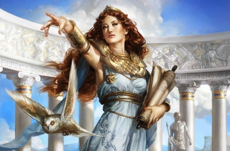 Athena yunan mitolojisinde strateji ve savaş tanrıçası olarak geçer.